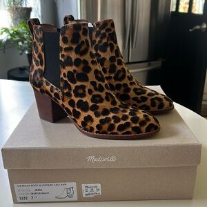 Madewell Regan Boot in Leopard Calf Hair